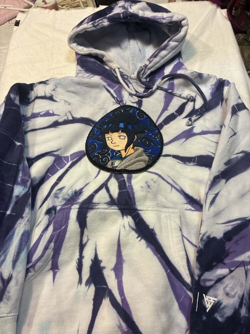 Hypland x Naruto Hinata Hyuga Tie-Dye Hoodie Size Large